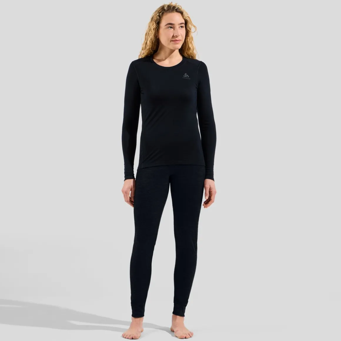 Odlo Womens BL Top Crew Neck L/S Merino 200