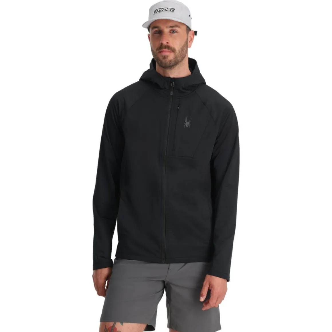 Spyder Mens Gridweb Fleece Hoodie