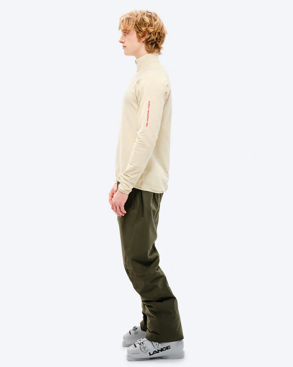 The Mountain Studio Mens Light Tech Fleece Half Zip